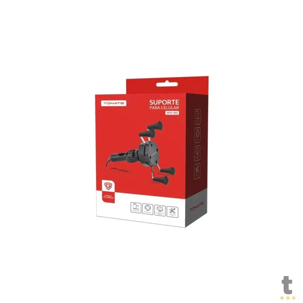 Suporte para Smartphone 3.0 a 7.0 Pols p/ Bicicleta e Moto Tomate Anti-Vibração C/ Rotação - MTG-052 Truedata